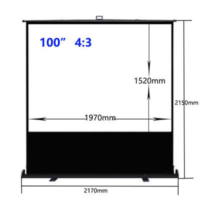 2021 New Type Outdoor Projection Screen Easy Carry Out Portable Floor Pull Up Projector Screen